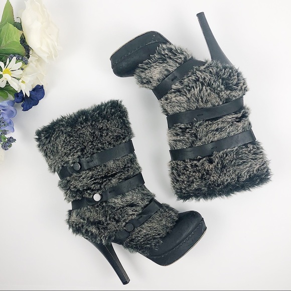 Call It Spring Shoes - Call it Spring faux fur heeled boots size 7.5